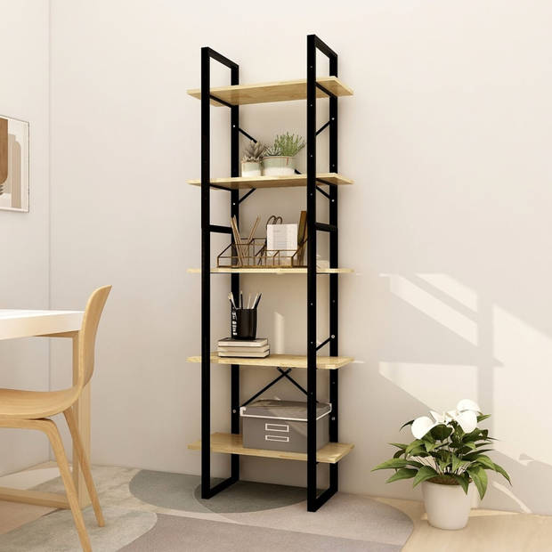 The Living Store Boekenkast met 5 schappen 60x30x175 cm grenenhout - Kast