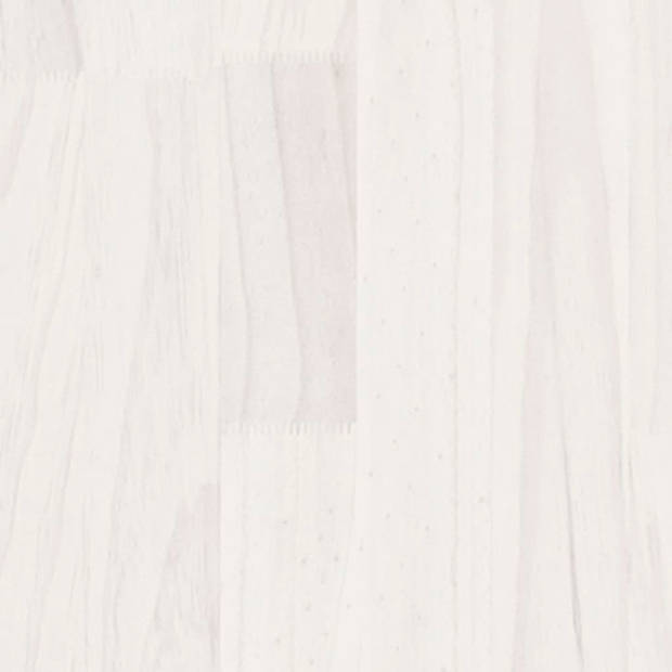 vidaXL Opbergrek 60x30x105 cm massief grenenhout wit