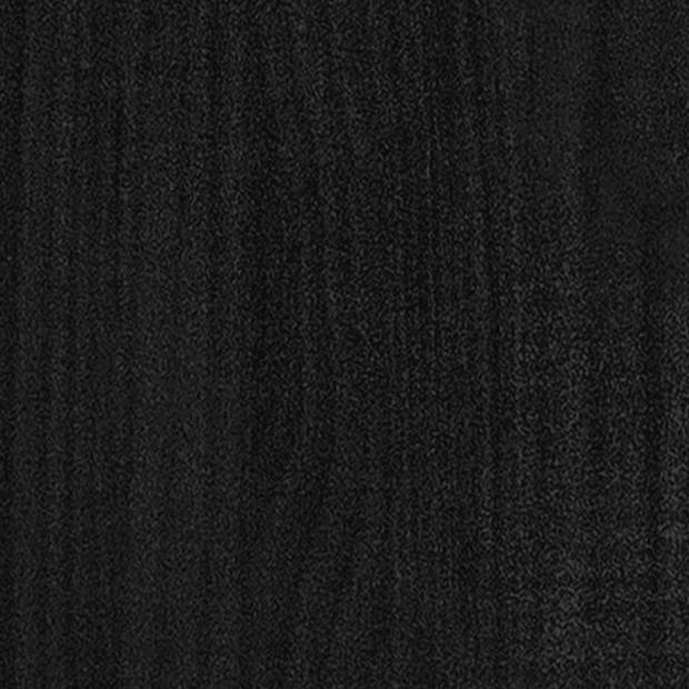vidaXL Boekenkast met 2 schappen 80x30x70 cm massief grenenhout zwart
