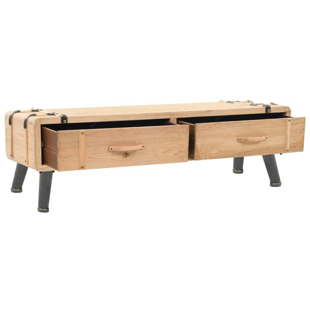 vidaXL Tv-meubel 110x33x35 cm massief vurenhout