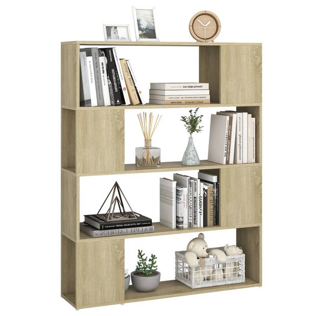 vidaXL Boekenkast/kamerscherm 100x24x124 cm sonoma eikenkleurig