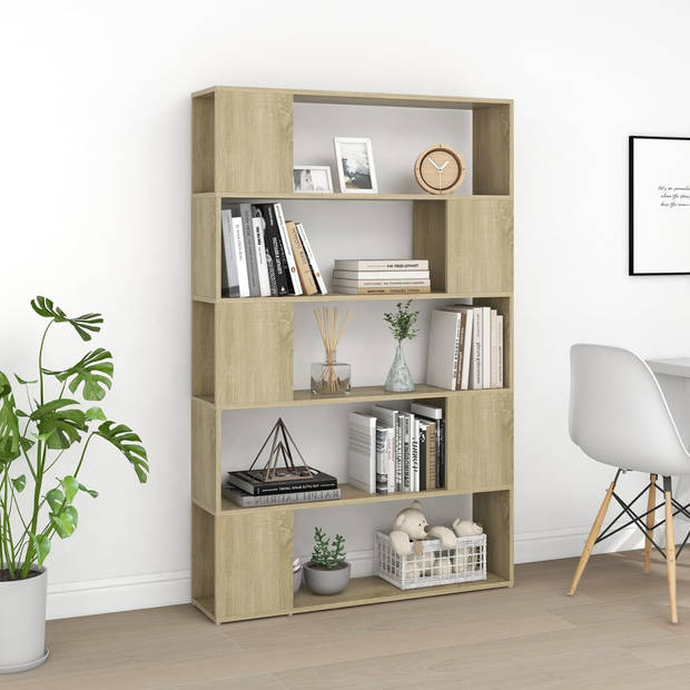 vidaXL Boekenkast/kamerscherm 100x24x155 cm bewerkt hout sonoma eiken