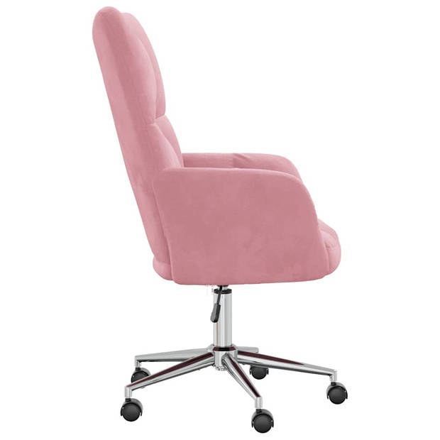 vidaXL Relaxstoel fluweel roze