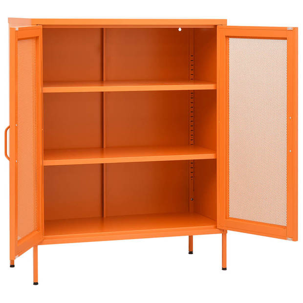 vidaXL Opbergkast 80x35x101,5 cm staal oranje