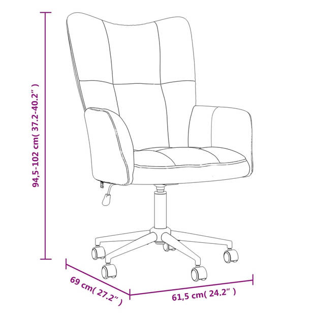 vidaXL Relaxstoel fluweel donkergrijs