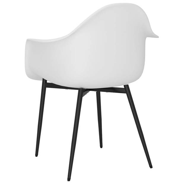 vidaXL Eetkamerstoelen 2 st PP wit