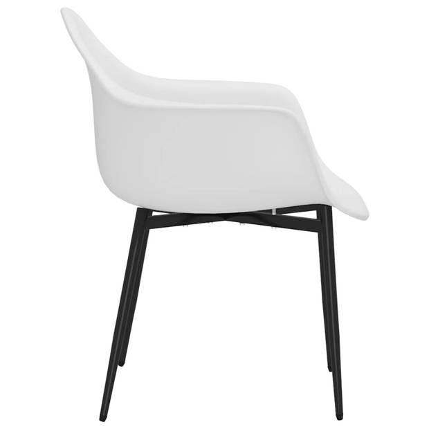 vidaXL Eetkamerstoelen 2 st PP wit