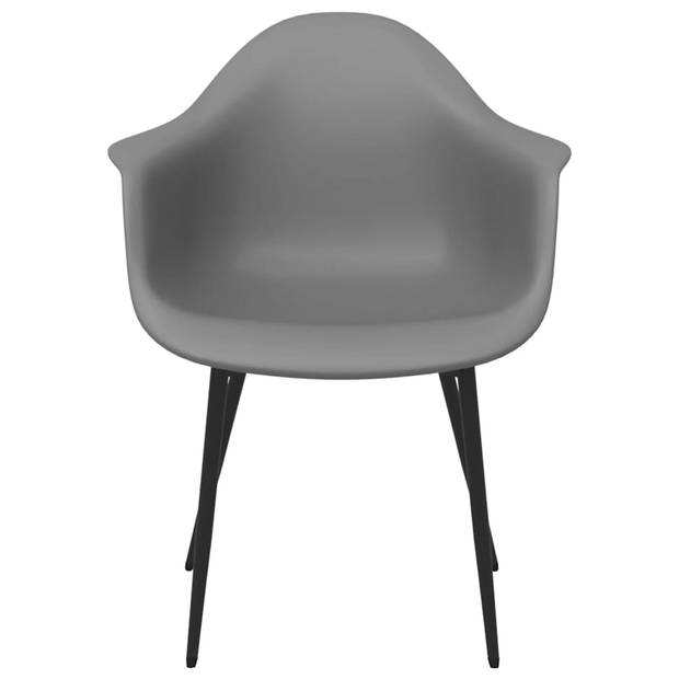 vidaXL Eetkamerstoelen 6 st PP grijs