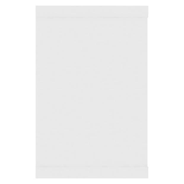 The Living Store Wandplanken - set van 4 - Vakkenkasten van wit spaanplaat - Afmetingen- 60x15x23 cm - Eenvoudig te