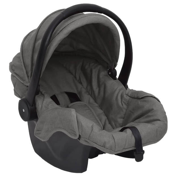 vidaXL Kinderwagen 3-in-1 staal lichtgrijs