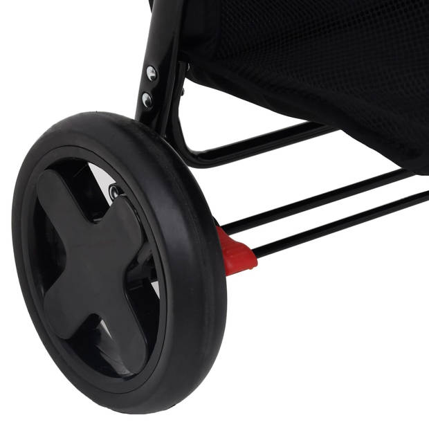 vidaXL Kinderwagen 2-in-1 staal antracietkleurig