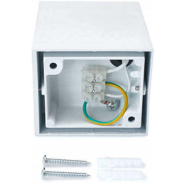 LED Tuinverlichting - Buitenlamp - Prixa Hoptron - GU10 Fitting - Vierkant - Mat Wit - Aluminium