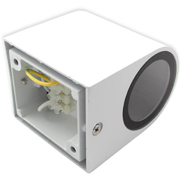 LED Tuinverlichting - Buitenlamp - Prixa Hoptron - GU10 Fitting - Rond - Mat Wit - Aluminium