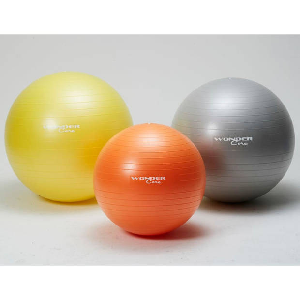 Wonder Core Fitnessbal anti-barst 55 cm geel