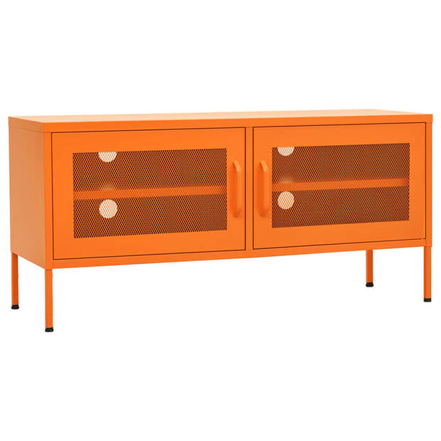 vidaXL Tv-meubel 105x35x50 cm staal oranje