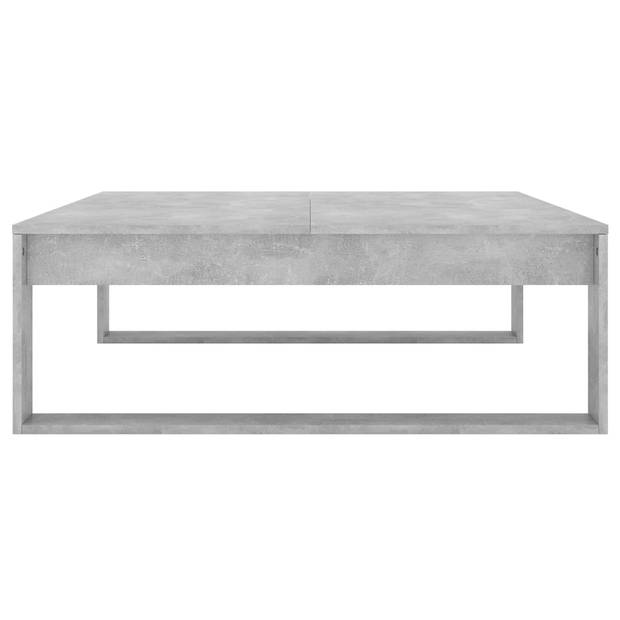 The Living Store Salontafel Betongrijs 100x100x35cm - Spaanplaat Montage vereist