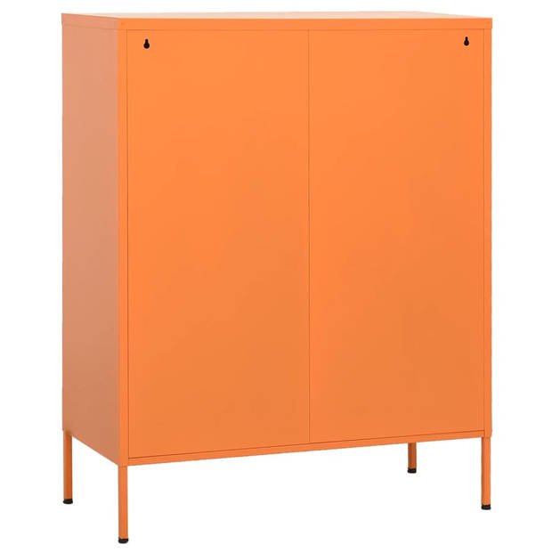 vidaXL Opbergkast 80x35x101,5 cm staal oranje