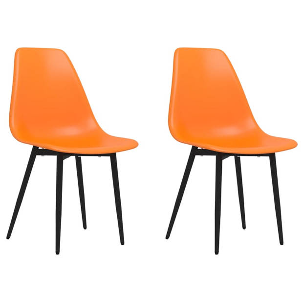 vidaXL Eetkamerstoelen 2 st PP oranje