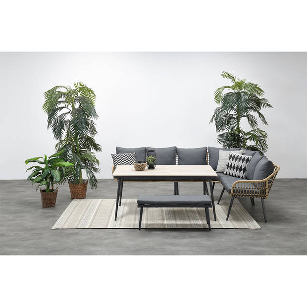 Garden Impressions Lucas lounge dining set 6-delig - natural