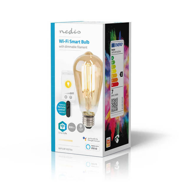 Nedis SmartLife LED Filamentlamp - WIFILRF10ST64 - Wit
