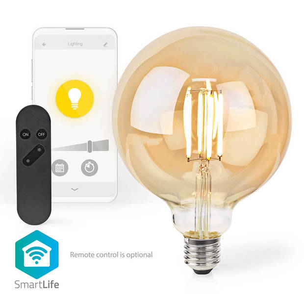 Nedis SmartLife LED Filamentlamp - WIFILRF10G125 - Wit