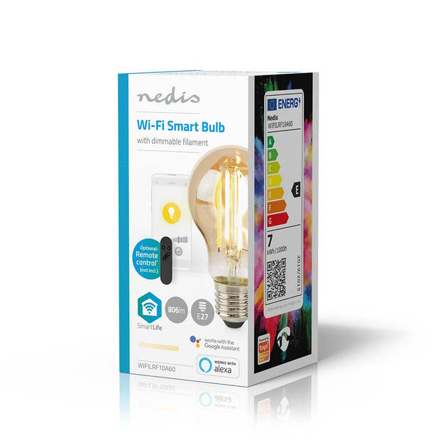 Nedis SmartLife LED Filamentlamp - WIFILRF10A60 - Wit