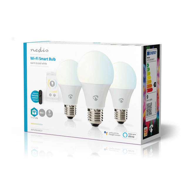 Nedis SmartLife LED Bulb - WIFILRW30E27 - Wit