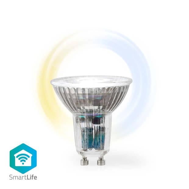 Nedis SmartLife LED Spot - WIFILRW10GU10 - Wit