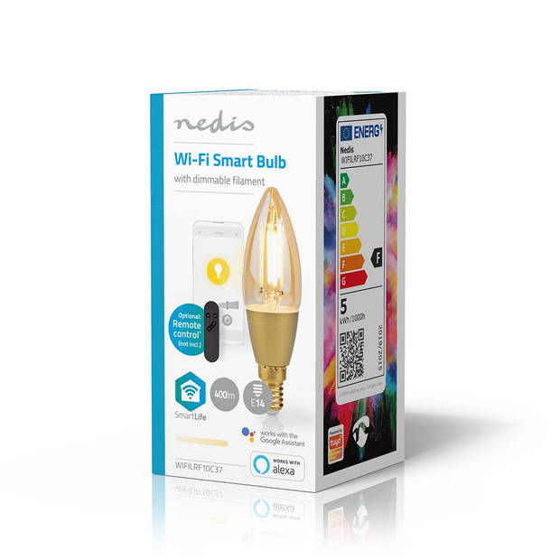 Nedis SmartLife LED Filamentlamp - WIFILRF10C37 - Wit