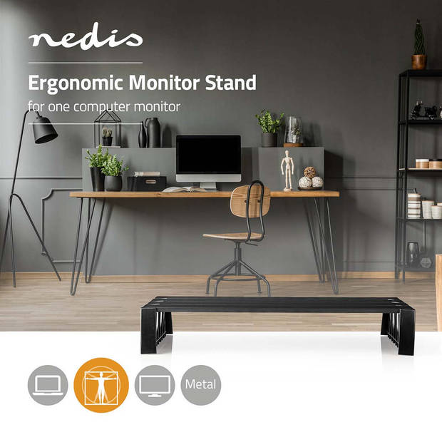 Nedis Monitorstandaard - ERGOMFS300BK - Zwart