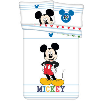 Disney Mickey Mouse BABY Dekbedovertrek Smile - 100 x 135 cm - Katoen
