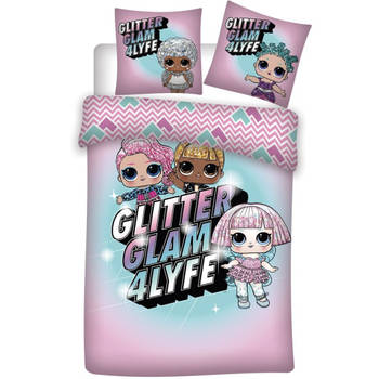 LOL Surprise! Dekbedovertrek Glitter Glam 4Life - Eenpersoons - 140 x 200 cm - Katoen