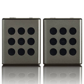 Bluetooth® Stereo Speaker set met 8 uur speeltijd met accessoires Lenco Zwart-Zilver