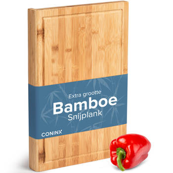 Bamboe Snijplank werkblad met steunrand BA-426 2.5cm dik - Snijplank Hout Coninx