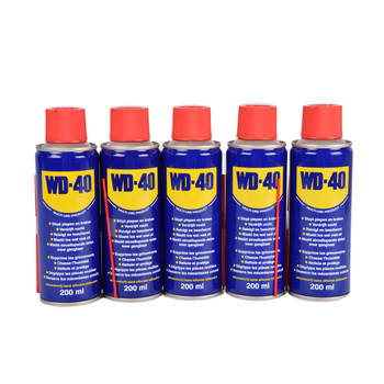 5x WD-40 Multispray van 200 ml - Roestverwijderaar