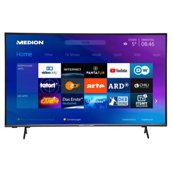MEDION LIFE Smart-TV X16510 65 inch Ultra HD Display HDR Micro Dimming PVR ready Netflix Amazon Prime
