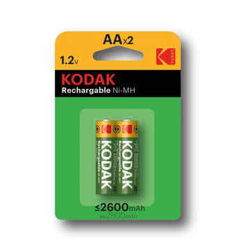Kodak rechargeable Ni-MH AA battery 2600mAh blister 2