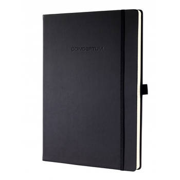 Notitieboek Sigel Conceptum Pure hardcover A4 zwart gelinieerd