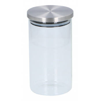 Alpina Voorraadpot 0,95 Liter Zilver/Transparant Glas