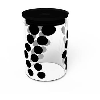 Zak!Designs - Dot Dot Voorraadpot 900 ml - Glas - Zwart
