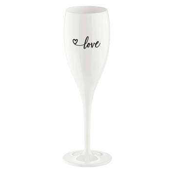 Koziol - Superglas Cheers No. 1 Champagneglas Love 2.0 - Kunststof - Wit