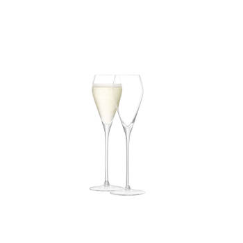 L.S.A. - Wine Prosecco Glas 250 ml Set van 2 Stuks - Glas - Transparant