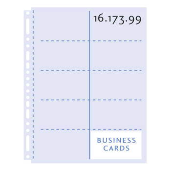 Henzo Fototassen - 10 stuks insteekhoes voor 200 businesscards - Transparant