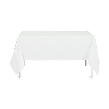 Today Tafelkleed - Tafellaken wit - wit tafelkleed 150 x 250 cm - Polyester wit tafelkleed - wit - wasbaar tafelkleed