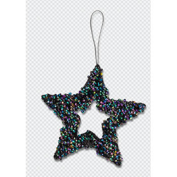 Ornament ster zwart - Ø20cm