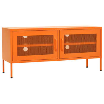 vidaXL Tv-meubel 105x35x50 cm staal oranje