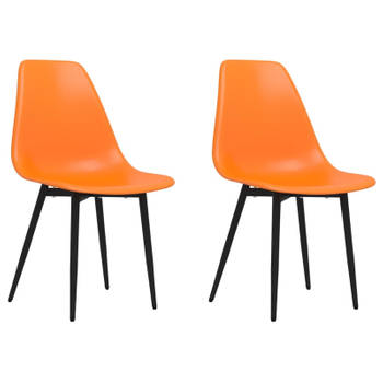 vidaXL Eetkamerstoelen 2 st PP oranje