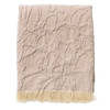 Dutch Decor - FLORINE - Plaid 140x180 cm - met ingeweven patroon - effen kleur met franjes - Pumice Stone - beige