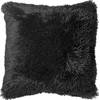 Dutch Decor - FLUFFY - Sierkussen 60x60 cm - superzacht - XL kussen - Raven - zwart