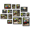 HAES DECO - Collage set 14 houten fotolijsten Paris zwart - SP001901-14